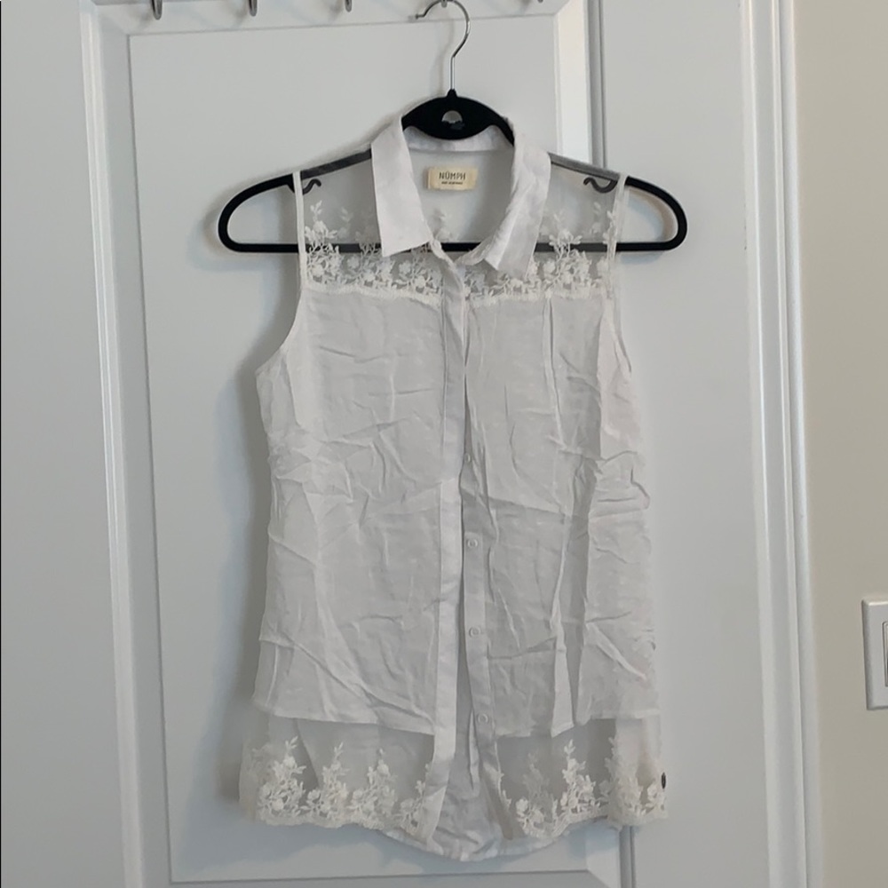 Sheer sleeveless shirt
